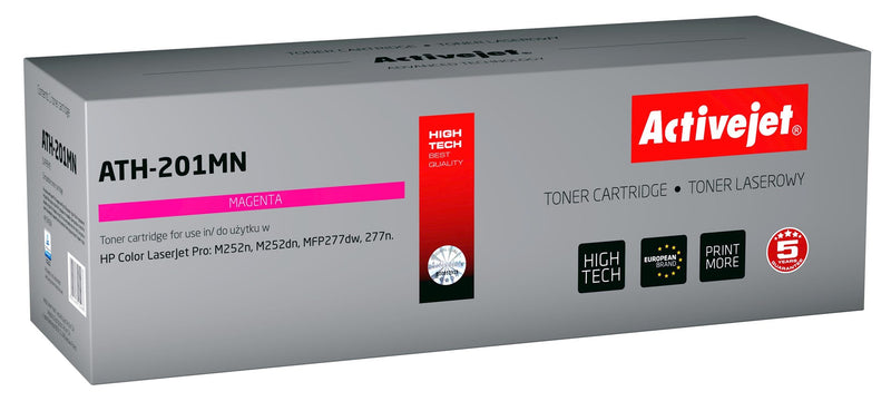 Activejet ATH-201MN Toner für HP Drucker HP 201A CF403A CRG045 Ersatz; Supreme; 1400 Seiten; Magenta