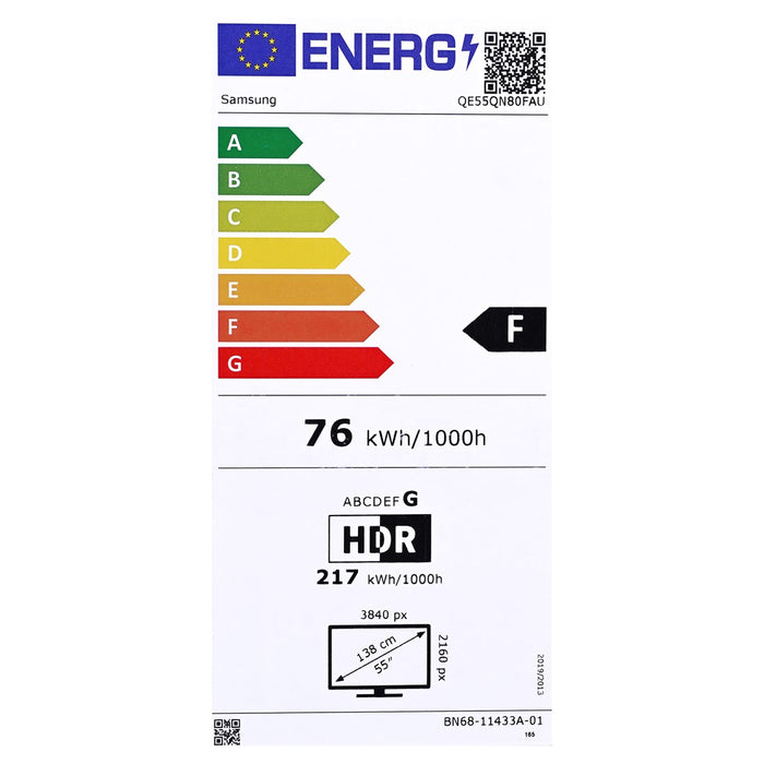 Samsung QE55QN80FAU 139.7 cm (55") 4K Ultra HD Smart TV Wi-Fi Silver