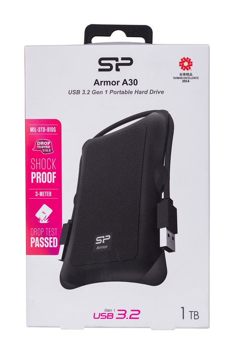 Silicon Power Armor A30 external hard drive 1 TB Black