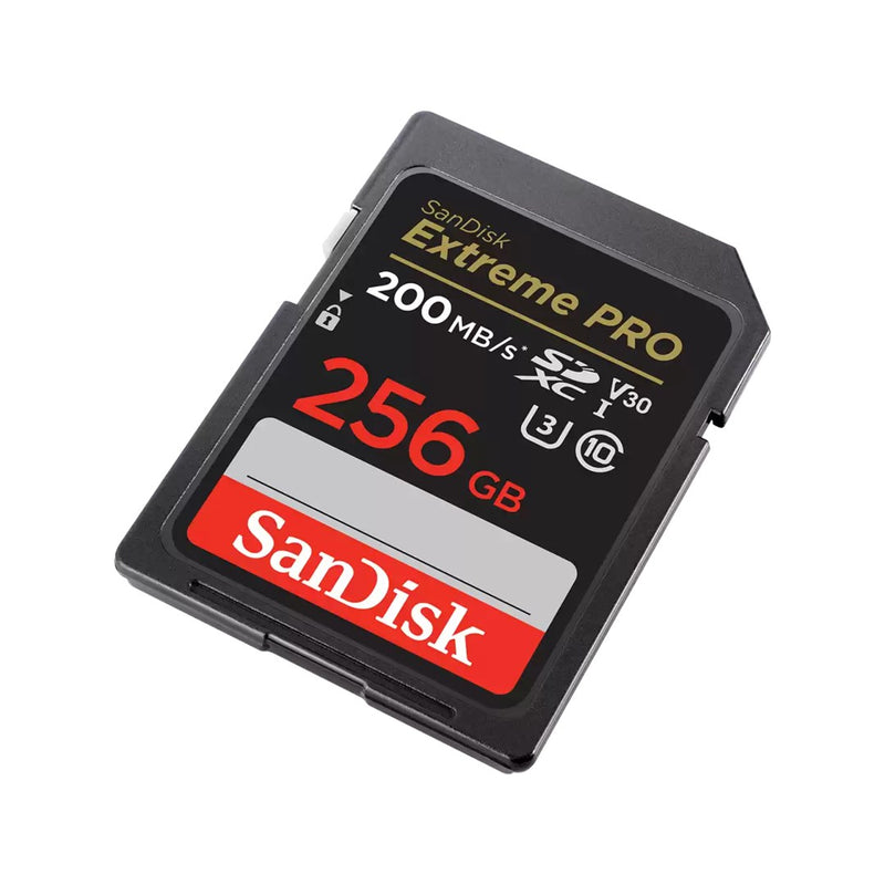 SanDisk Extreme PRO - Flash memory card - 256 GB - Video Class V30 / UHS-I U3 / Class10 - SDXC UHS-I