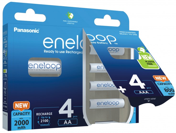 Rechargeable batteries PANASONIC ENELOOP 4x AA 2000 mAh + 4x AAA 800 mAh 8 szt (BK-3MCDE+4MCDE/8CP)