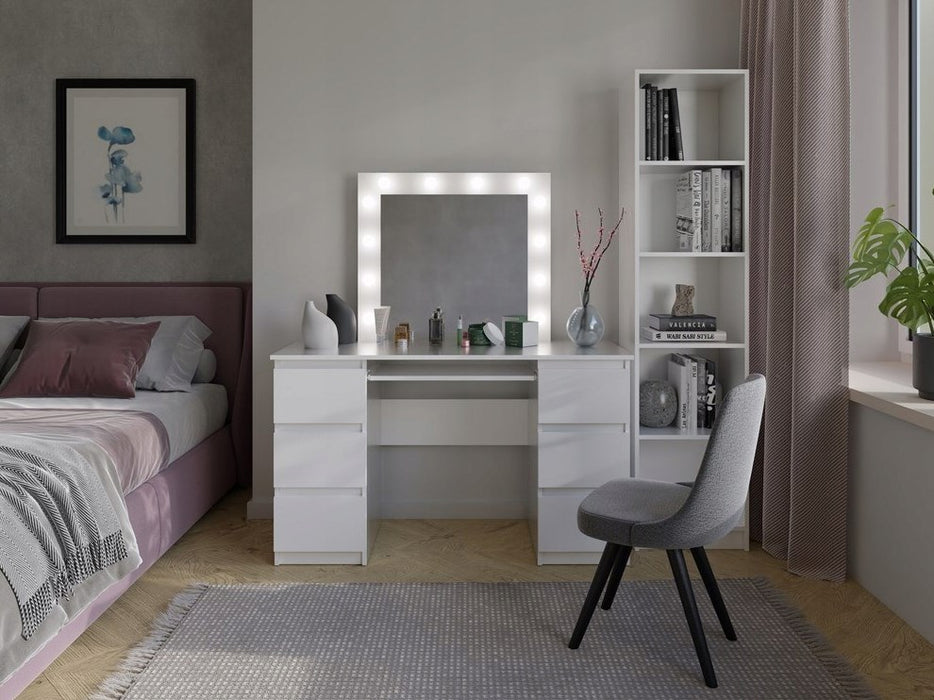 KUBA desk set, white matt + MARINA mirror