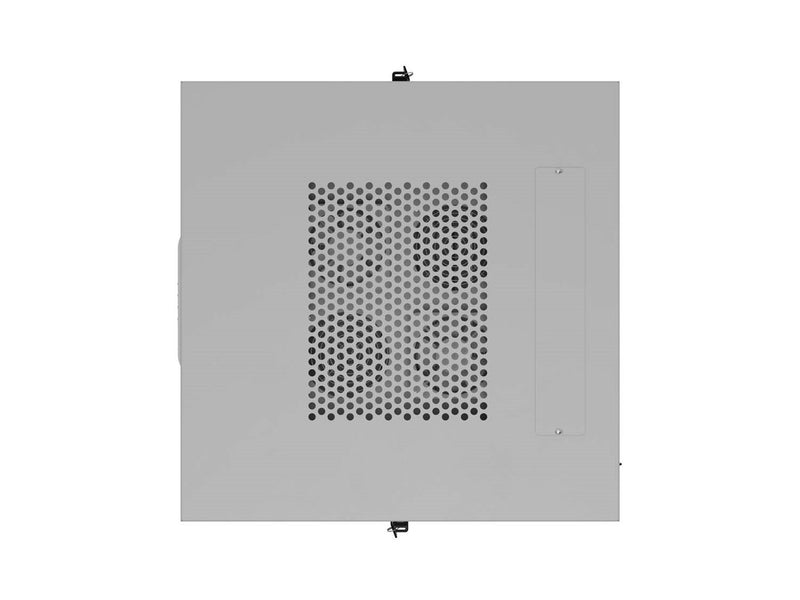 19" 22U 600 × 600 GREY FLOOR-STANDING RACK CABINET WITH GLASS DOOR AND LCD, LANBERG (FLAT PACK)