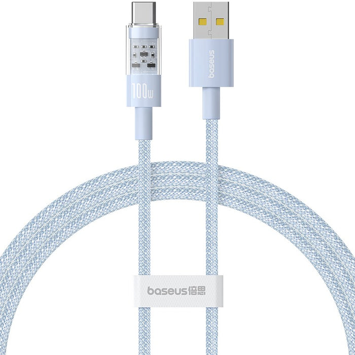 Baseus Gem USB A to USB C fast charging cable 1 m 100 W Blue