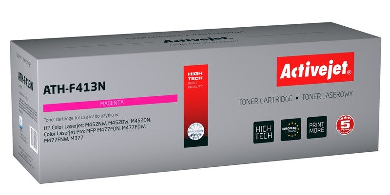 Activejet ATH-F413N toner (replacement for HP 410A CF413A; Canon CRG 046 M 1248C002; Supreme; 2300 pages; magenta)