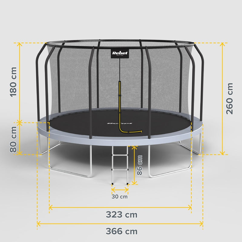 REBEL ACTIVE TRAMPOLINE PRO 12FT/366CM