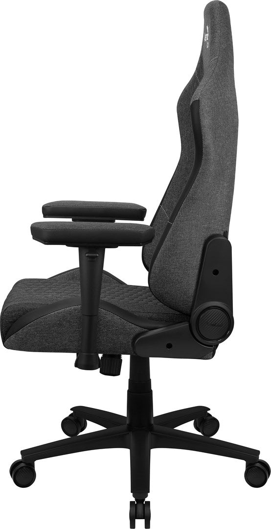 Aerocool CROWNASHBK, Ergonomischer Gaming-Stuhl, Verstellbare Kissen, AeroWeave Technologie, Schwarz