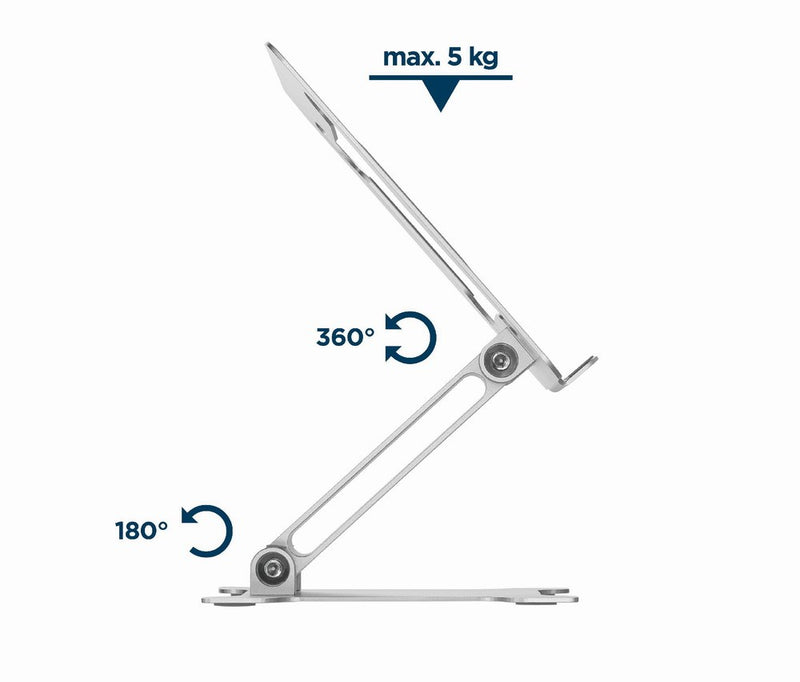 Gembird NBS-D1-03 Notebook-Ständer Silber 39,6 cm (15,6 Zoll)