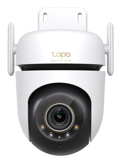 TP-Link Outdoor Schwenk-/Neige-WLAN-Überwachungskamera SPEZIFIKATIONEN: 3K 5MP (2880x1620), 2,4 GHz, 2 × externe Antennen, 1 × Ethernet-Anschluss, horizontal 360°