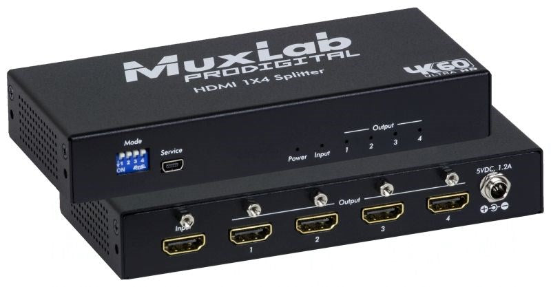 MUXLAB Splitter HDMI 1x4, 4K/60Hz