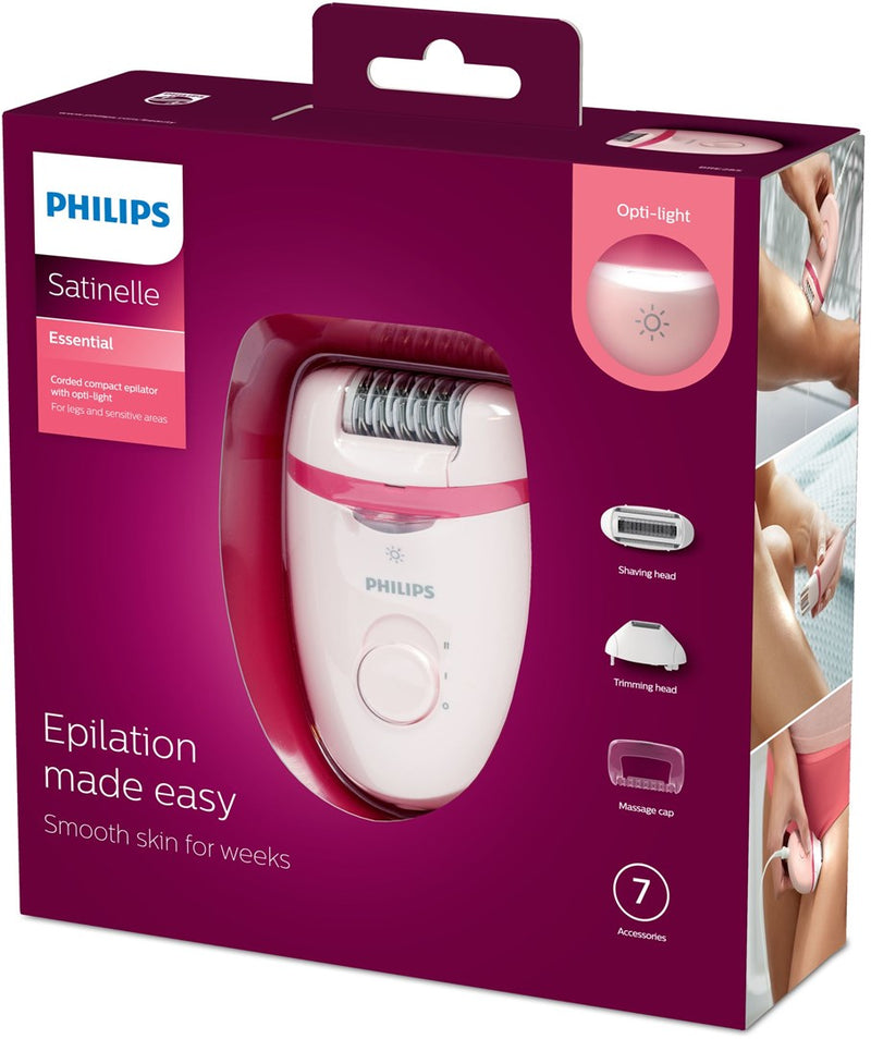 Philips Satinelle Essential With opti-light Corded compact epilator