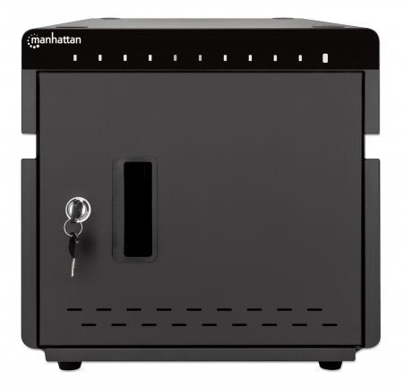 Manhattan iPad to 11" 10-bay Charging Cabinet Desktop via USB-C, Also other tablets and smartphones (with device to USB-C cable), Bays 264x22x235mm, D