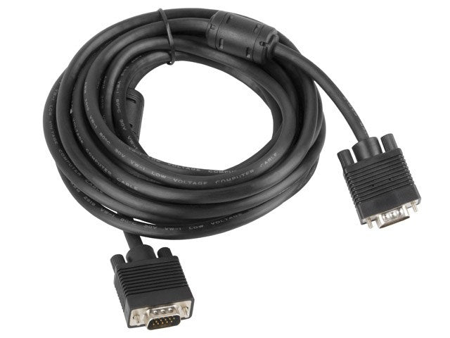 Lanberg CA-VGAC-10CC-0050-B VGA cable 5 m VGA (D-Sub) Black