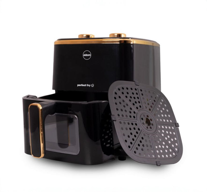 ELDOM FRITTA fat-free fryer capacity 5.0 l adjustable temp. clock 1500 W Single 5 L Stand-alone Hot air fryer Black