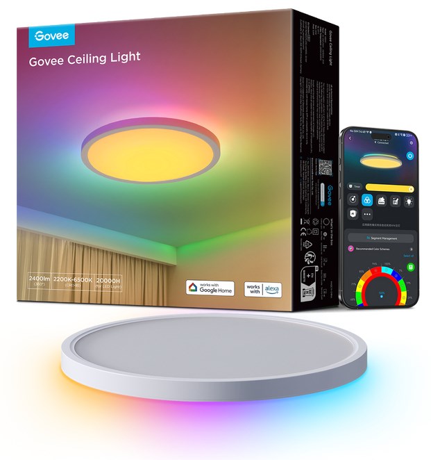 Govee 30cm RGBWW + RGBIC Smart Smart ceiling light Wi-Fi/Bluetooth 28 W