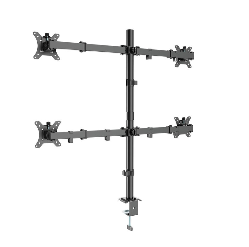 Gembird MA-D4-01 Verstellbarer Schreibtisch-Monitorarm für 4 Bildschirme (drehen, neigen, schwenken), 13"-32", bis zu 10kg pro Bildschirm