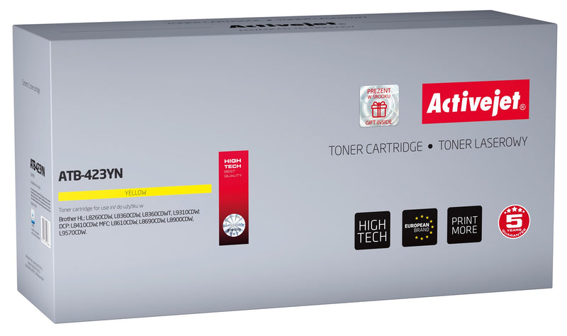 Activejet ATB-423YN Toner (ersetzt Brother TN-423Y; Supreme; 4000 Seiten; gelb)