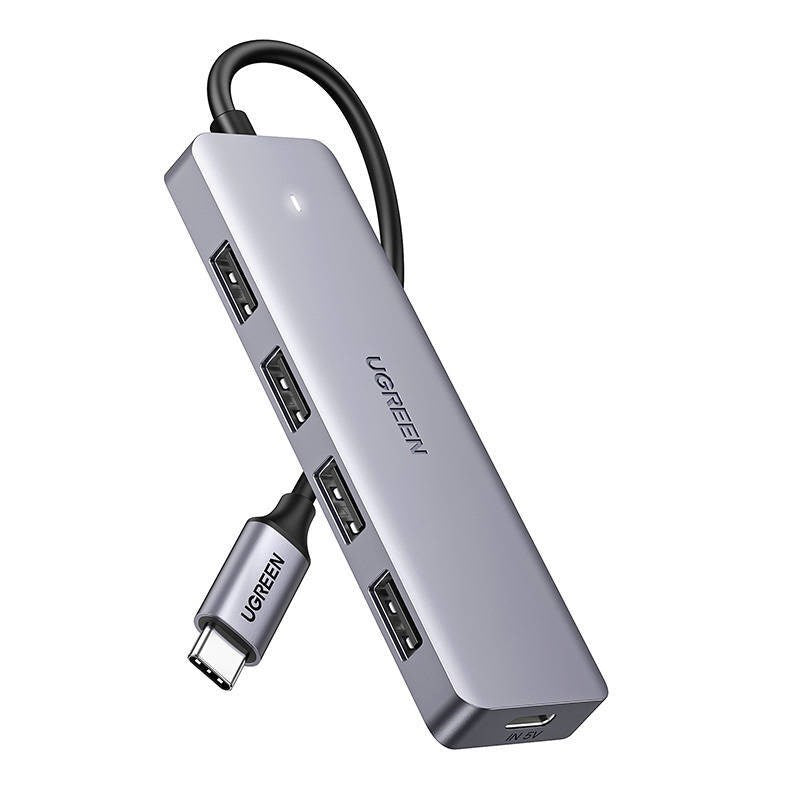 Ugreen Hub 4-in-1 USB-C Adapter to 4× USB 3.0 + USB-C Grey