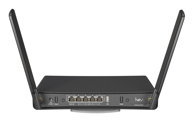 Mikrotik hAP ac3 wireless router Gigabit Ethernet Dual-band (2.4 GHz / 5 GHz) Black