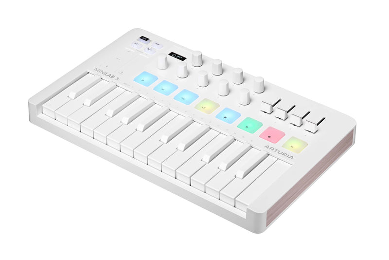 Arturia MiniLab 3 - MIDI-Controller-Keyboard, weiß