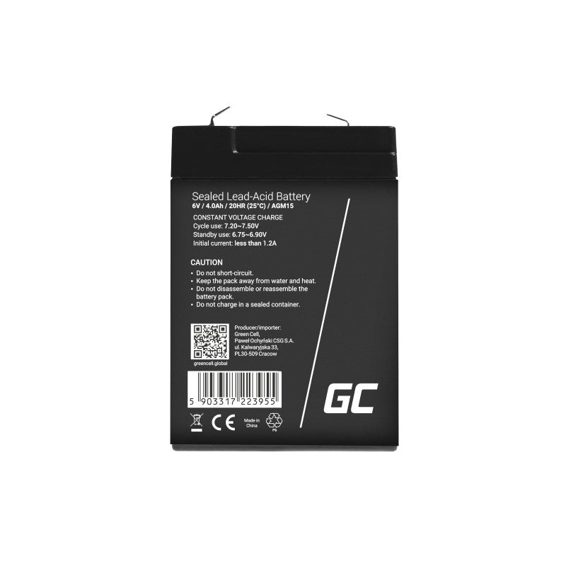 Green Cell USV-Akku Sealed Lead Acid 4Ah