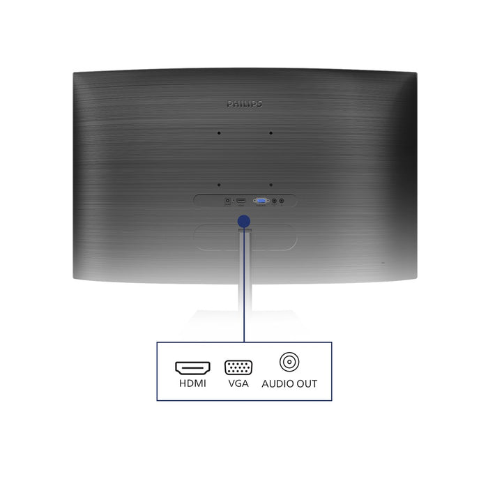 Philips E-line 241E1SCA - LED monitor - curved - 24" - 1920 x 1080 Full HD (1080p) @ 75 Hz - VA - 250 cd/m² - 3000:1 - 4 ms - HDMI, VGA - speakers - t