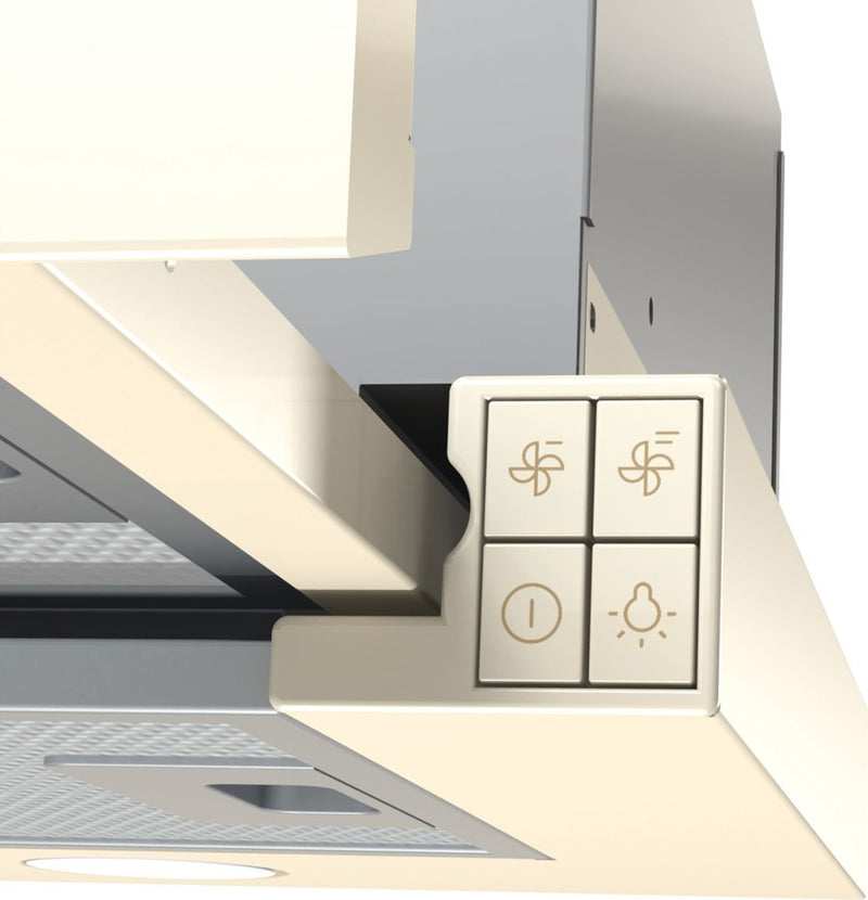 Gorenje BHP62CLI cooker hood Semi built-in (pull out) Ivory 435 m3/h