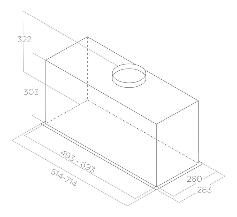 Elica LANE IX/A/52 Built-in Stainless steel 550 m3/h