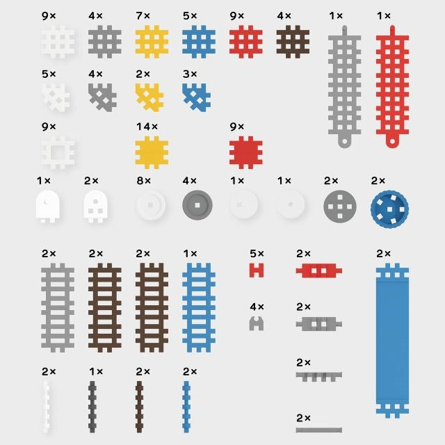Marioinex Mini Waffle Building Blocks, 140 pieces