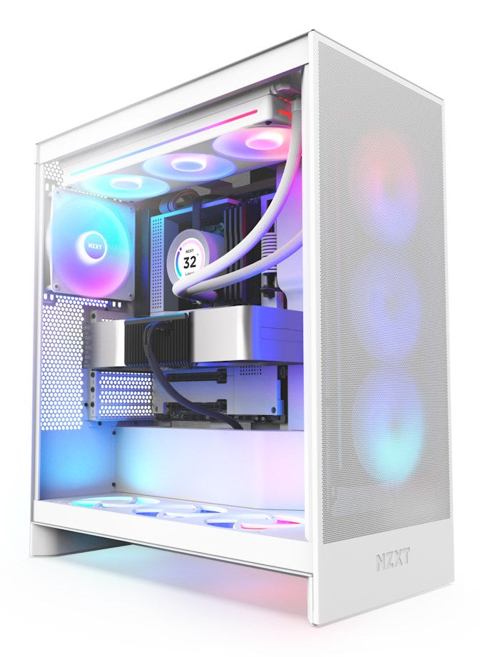 NZXT H7 FLOW RGB ALL White Glasf. CM-H72FW-R1