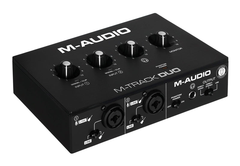 M-AUDIO M-Track Duo USB Audio interface Crystal preamplifier 16 bit 48 kHz Black