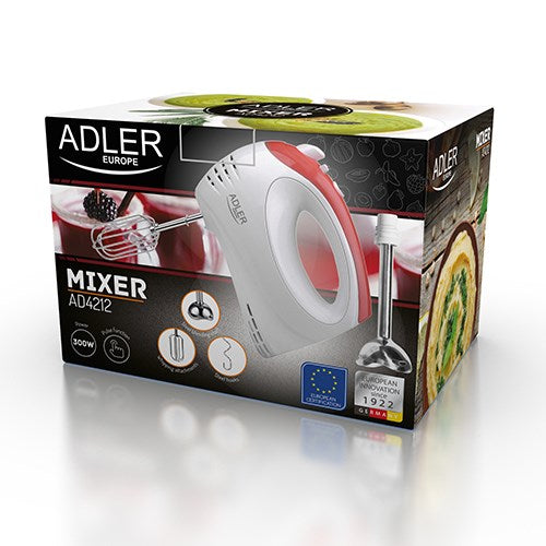 Adler AD 4212 Mixer Handmixer Rot,Weiß