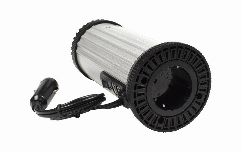 Gembird EG-PWC150-01 power adapter/inverter Auto 150 W Black, Grey