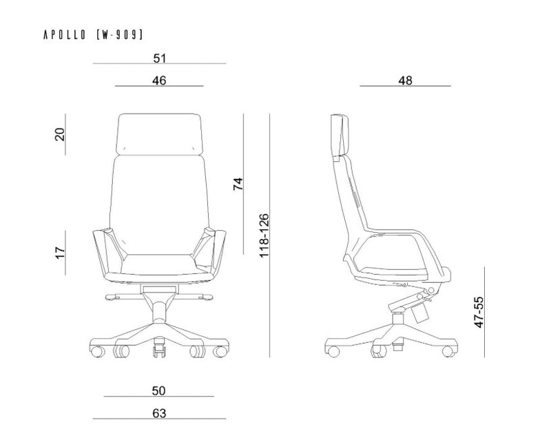 Apollo BL417 office chair – slategrey/black
