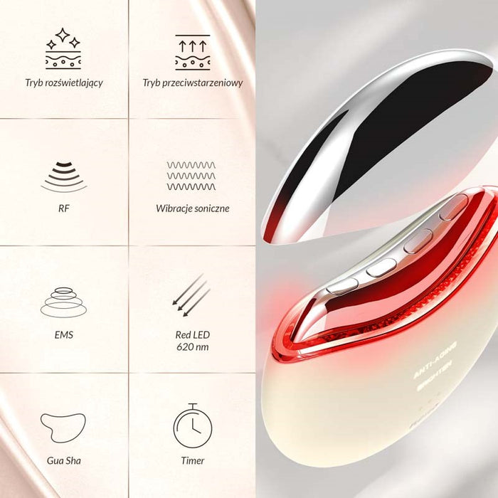 NENO AURI  ADVANCED DEVICE SUPPORTING MUSCLE STIMULATION FOR NATURAL FACE FIRMING AND CONTOURING EFFECTS WITH EMS AND RF TECHNOLOGY