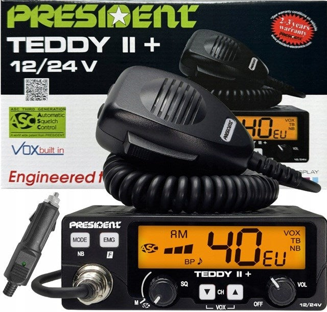 Radio CB Président Teddy II+ AM/FM Noire