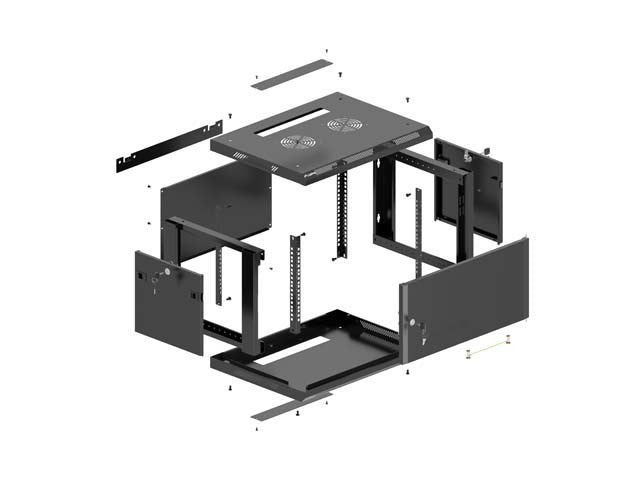 Lanberg WF01-6604-00B rack cabinet 4U Wall mounted rack