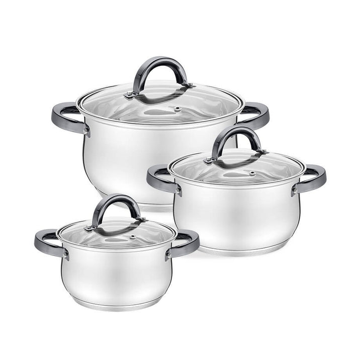 MAESTRO MR-3522-6M-BLACK 6 piece pot set