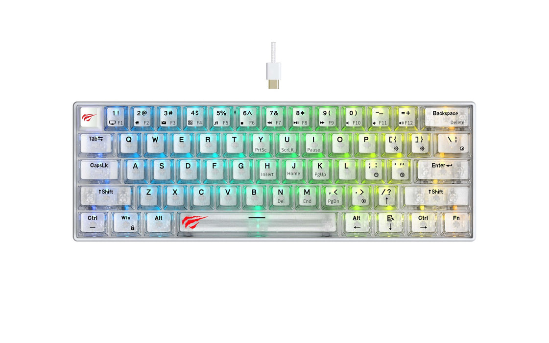 Havit KB903L - gaming keyboard (transparent white)