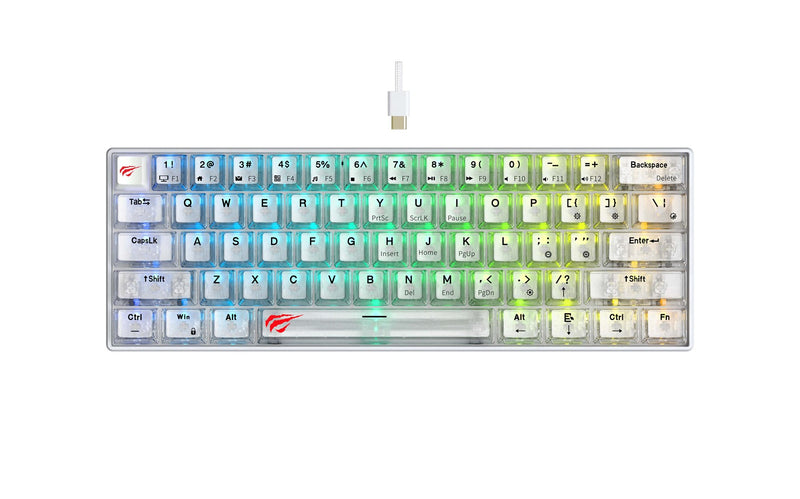 Havit KB903L - gaming keyboard (transparent white)