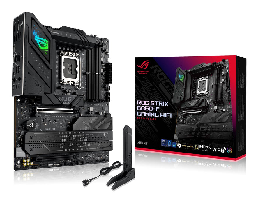 ASUS ROG STRIX B860-F GAMING WIFI - Motherboard - ATX - LGA1851 Socket - B860 Chipset - USB4, USB 3.2 Gen 2, USB-C 3.2 Gen 2x2, USB 3.2 Gen 1 - Wi-Fi