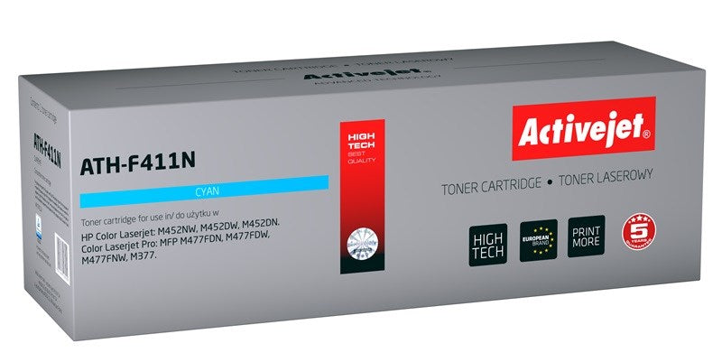 Activejet ATH-F411N toner (replacement for HP 410A CF411A; Canon CRG 046 C 1249C002; Supreme; 2300 pages; cyan)
