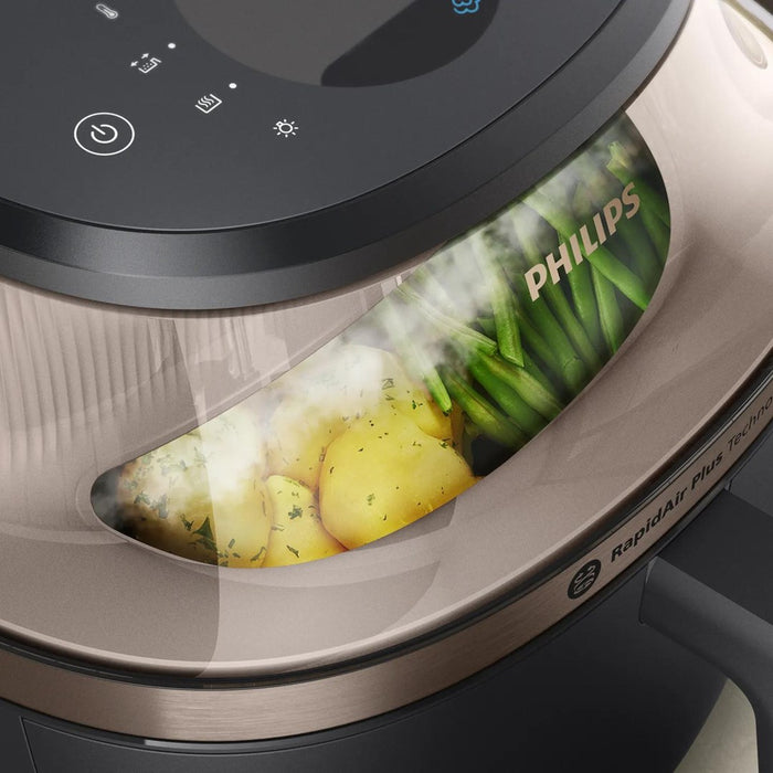 Philips NA543/00 fryer Single 7.2 L Stand-alone 2000 W Hot air fryer Black, Champagne