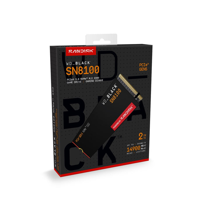 WD_BLACK SN8100 WDS200T1X0M-00CMT0 - SSD - encrypted - 2 TB - internal - M.2 2280 - PCI Express 5.0 x4 (NVMe) - TCG Opal Encryption 2.02