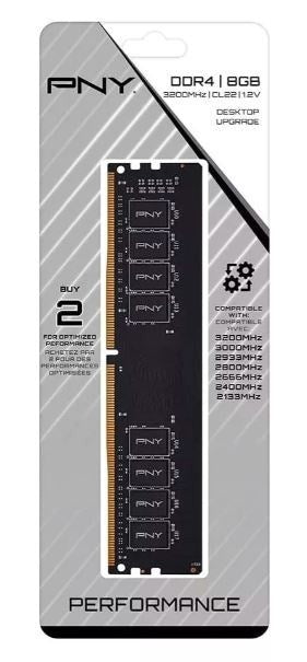 Computer memory PNY MD8GSD43200-SI RAM module 8GB DDR4 3200MHZ 25600
