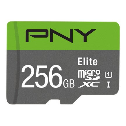 SD MicroSD XC Card 256GB PNY Elite Cl.10 U1 retail