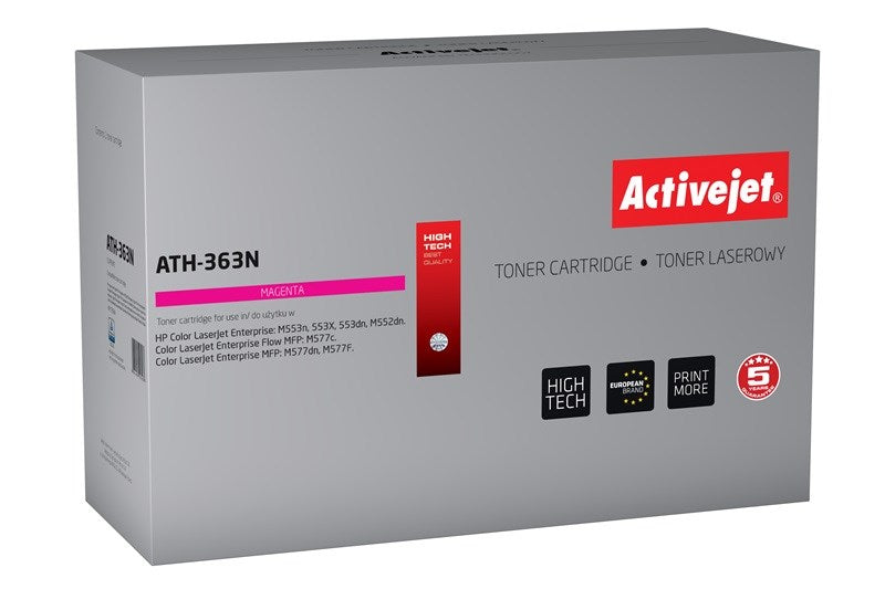 Activejet ATH-363N Toner (ersetzt HP 508A HP508A CF363A; Supreme; 5000 Seiten; Magenta)