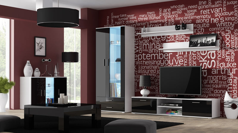 Cama sideboard 120 cm SOHO S7 white/black gloss