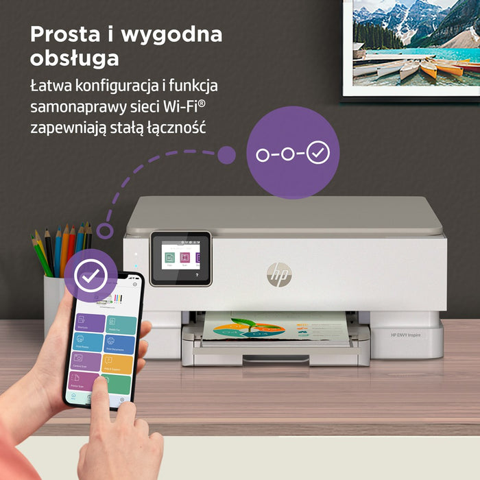 HP ENVY Inspire 7220e Wireless All-in-One Color Printer, Instant Ink; Copier, Scanner