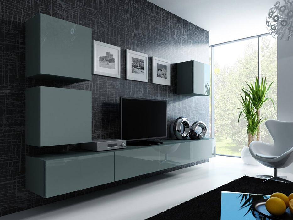 Cama Living room cabinet set VIGO 22 grey/grey gloss